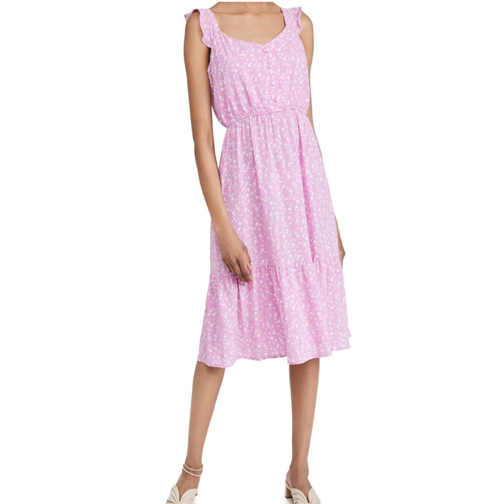 BB DAKOTA STEVE MADDEN Pink Floral Sleeveless Dress SIZE L
